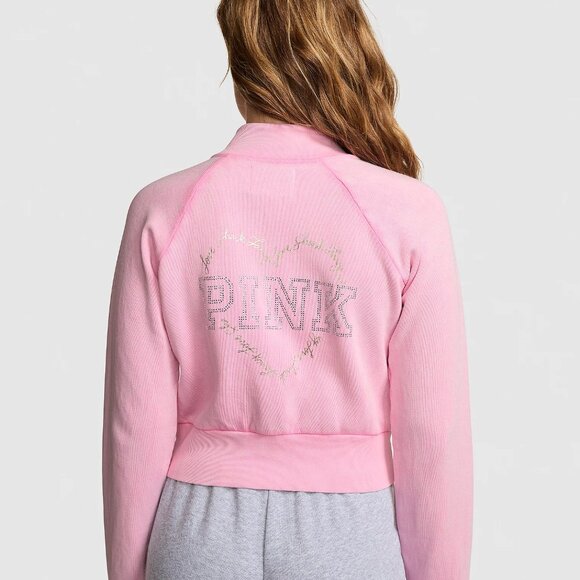 PINK x LoveShackFancy Reissued Full-Zip Sweatshirt & Flare Leggings Set LARGE - Picture 5 of 16